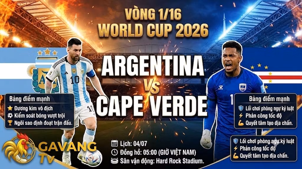 Nhận định Argentina vs Cape Verde (5h00 ngày 4/7): Bản lĩnh nhà vua