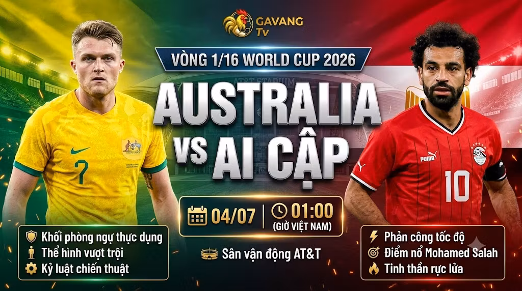 Nhận định Australia vs Ai Cập 1h00 ngày 4/7: Vé knock-out World Cup