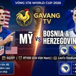 Nhận định trận đấu Mỹ vs Bosnia & Herzegovina vòng 1/16 World Cup 2026, trực tiếp lúc 07h00 ngày 2/7 tại Levi's Stadium.
